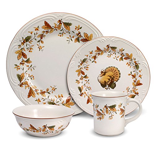 Pfaltzgraff Autumn Berry 16 Piece Dinnerware Set, Service for 4, Multi Colored, Only $59.07
