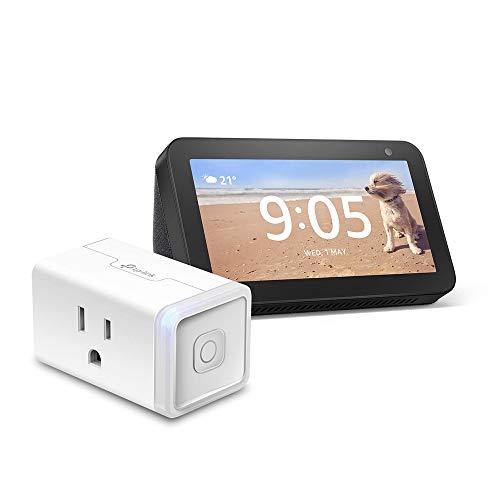 Echo Show 5 (Charcoal) Bundle with TP-Link simple set up smart plug, Only $49.99, You Save $62.98 (56%)
