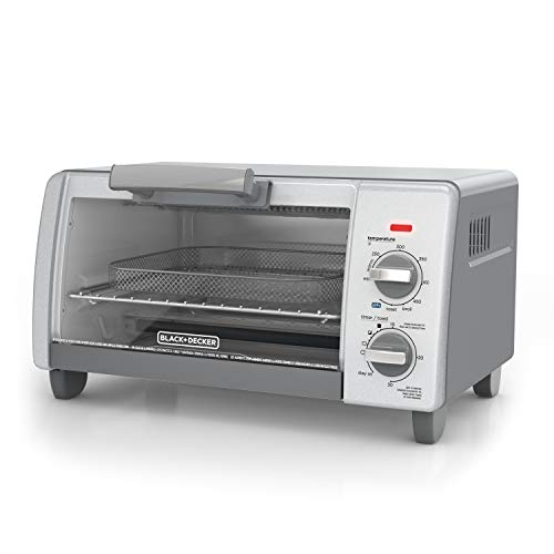 BLACK+DECKER TO1785SG Crisp ‘N Bake Air Fry Toaster Oven, 4-Slice, Gray, Only $49.99