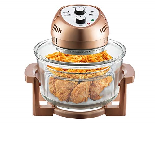 Big Boss Oil-less Air Fryer, 16 Quart, 1300W, Easy Operation with Built in Timer, Dishwasher Safe, Includes 50+ Recipe Book - Copper, Only $45.99