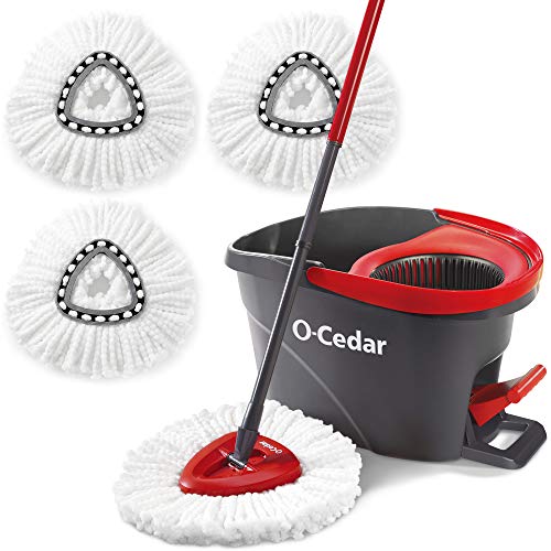 O-Cedar Easywring Microfiber Spin Mop & Bucket Floor Cleaning System with 3 Extra Refills, Only $41.98