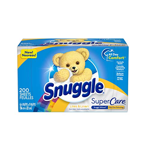 Snuggle SuperCare Fabric Softener Dryer Sheets, Lilies and Linen, 200 Count, Only $6.97