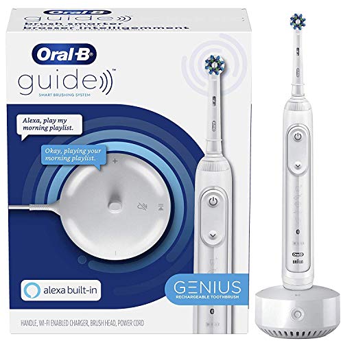 Oral-B Guide, Alexa Built-In, Amazon Dash Replenishment Enabled, Electric Toothbrush, White, Smart Brushing System, Only $88.61