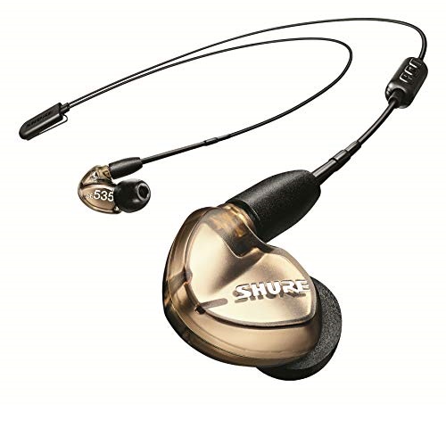 Shure SE535 BT2 Wireless Sound Isolating Earbuds, High Definition Sound + Natural Bass, Three Drivers, Bluetooth 5, Secure In-Ear Fit, Detachable Cable, Durable Quality - Bronze, Only $199.00