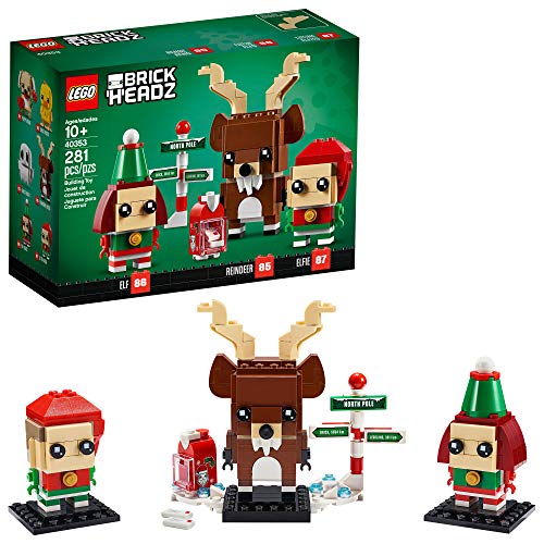LEGO Brickheadz Reindeer, Elf and Elfie 40353 Building Toy, New 2020 (281 Pieces), Only $9.99