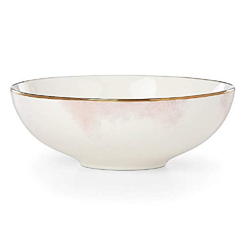 史低價！Lenox Trianna 超美淡粉水彩金邊陶瓷碗，16 oz，原價$16.95，現僅售$4.83