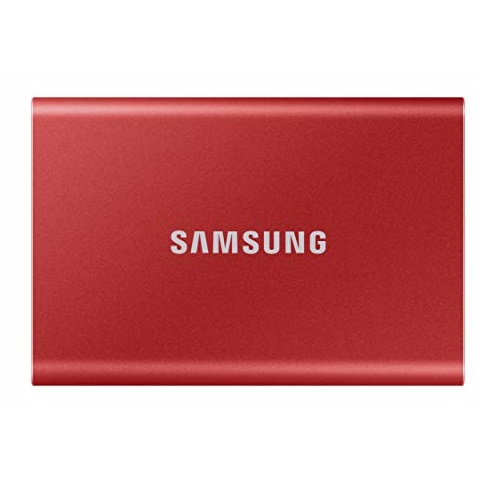SAMSUNG T7 Portable SSD 2TB - Up to 1050MB/s - USB 3.2 External Solid State Drive, Red (MU-PC2T0R/AM), Only $209.99