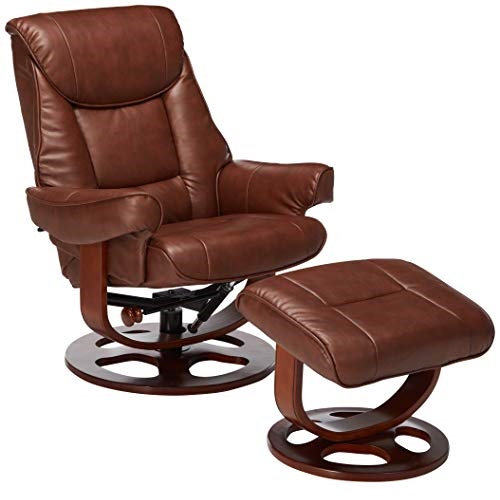 速抢！史低价！Coaster  舒适皮具躺椅+脚凳两件套，原价$500.00，现仅售$398.54，免运费