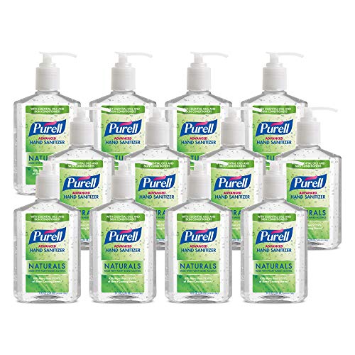 PURELL Advanced Hand Sanitizer Naturals with Plant Based Alcohol, Citrus Scent, 8 fl oz Pump Bottle (Pack of 12) - 9626-12-CMR, Only $44.61