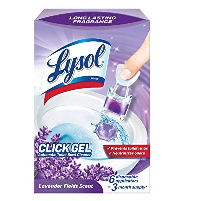 Lysol Automatic Toilet Bowl Cleaner, Click Gel, Lavender Fields, 6 Count, Only $3.77
