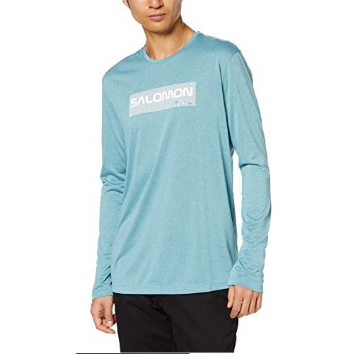 Salomon Men's Agile Graphic Long Sleeve Tee M, Smoke-Blue, Large, Only $19.52, You Save