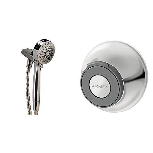 Moen 26100EP Engage Magnetix 3.5-Inch Six-Function Handheld Showerhead with 186117 Magnetix Remote Dock, Chrome, Only $44.28