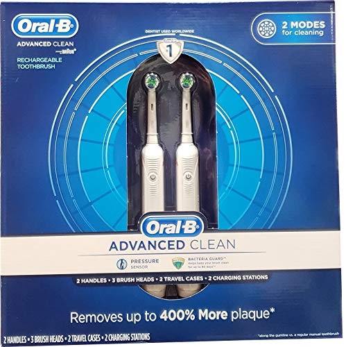 Oral-B Advanced Clean 電動牙刷，2支裝，現僅售$96.01，免運費！