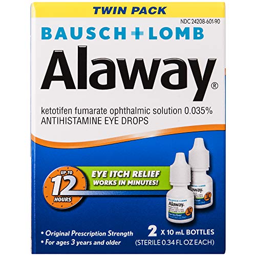 Bausch + Lomb Alaway Antihistamine Eye Drops, 0.34 Fl Oz Bottle, Twinpack, Only $14.90 ($21.91 / Fl Oz), You Save $12.35 (45%)