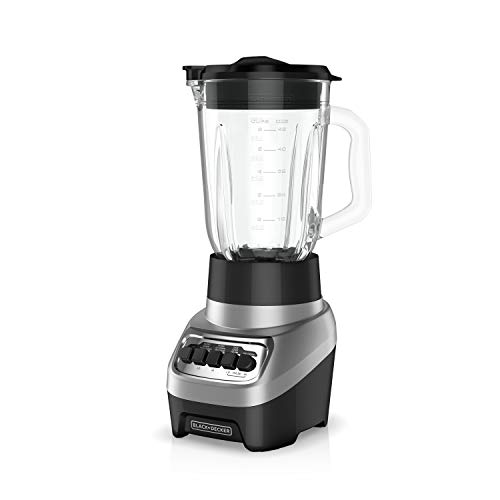 BLACK+DECKER PowerCrush Multi-Function Blender with 6-Cup Glass Jar, 4 Speed Settings, Silver, Only $29.99