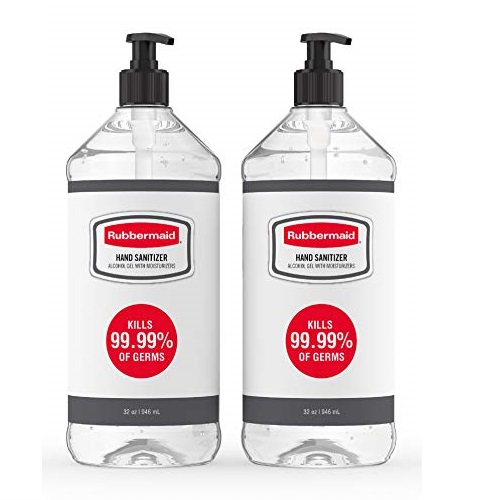 Rubbermaid Gel Hand Sanitizer, Alcohol-Based, Pack of 2 Bottles, 32 Ounces Each, 2140739, Only $16.88 ($0.26 / Fl Oz), You Save $11.25 (40%)