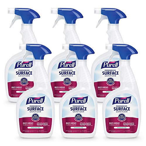 PURELL Foodservice Surface Sanitizer Spray, Fragrance Free, 32 fl oz Surface Sanitizer Capped Spray Bottle with Trigger Sprayer ( 2 Trigger Sprayers included) - 3341-06, Only $23.19