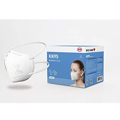 BYD KN95 Disposable Protective Respirator with Head Straps, Box of 20 pcs, Only $27.19