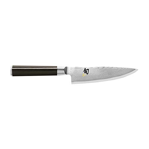 Shun Classic 6 inch Chef’s Knife Double-Bevel VG-MAX Blade Steel and Ebony PakkaWood Handle Smaller Size, Lightweight and Easy to Maneuver, Handcraf, Black $89.95