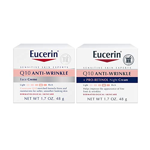 Eucerin Q10 Anti Wrinkle Day Face Cream + Night Cream | 1.7 Oz (2 Pack), Only $14.49
