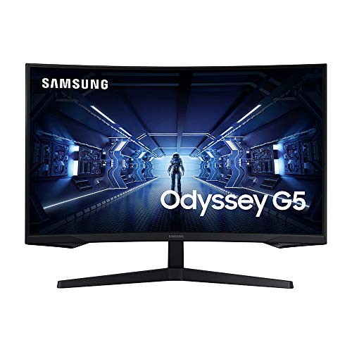 SAMSUNG 32-Inch G5 Odyssey Gaming Monitor with 1000R Curved Screen, 144Hz, 1ms, FreeSync Premium, QHD (LC32G55TQWNXZA), Black, Only $289.99