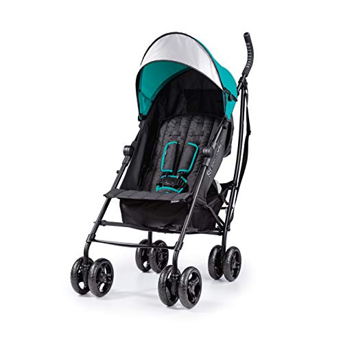 Summer 3Dlite Convenience Stroller, Teal – Lightweight Stroller with Aluminum Frame, Large Seat Area, 4 Position Recline, Extra Large Storage Basket – Infant Stroller for Travel and More, Only $54.8