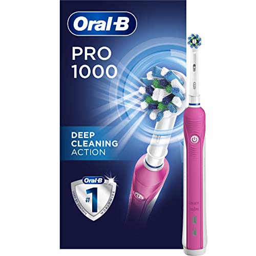 Oral-B Pro 1000 CrossAction Electric Toothbrush, Pink, Powered by Braun, Only $29.94