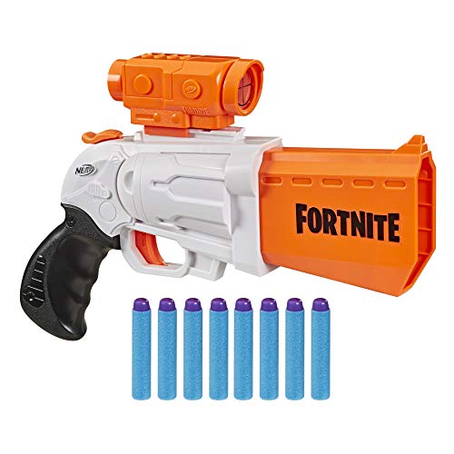 NERF Fortnite SR Blaster -- 4-Dart Hammer Action -- Includes Removable Scope and 8 Official Elite Darts -- for Youth, Teens, Adults, Only $14.39
