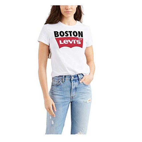 Levi's Women's The Perfect City Tee Shirt, Boston White, X-Large, Only $8.46, You Save $11.53 (58%)