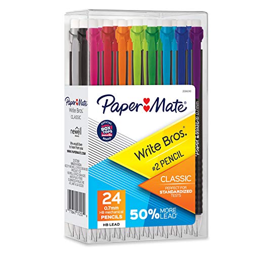 Paper Mate Mechanical Pencils, Write Bros. Classic #2 Pencil, Great for Standardized Testing, 0.7mm, 24 Count, Only $2.78, You Save $3.22 (54%)