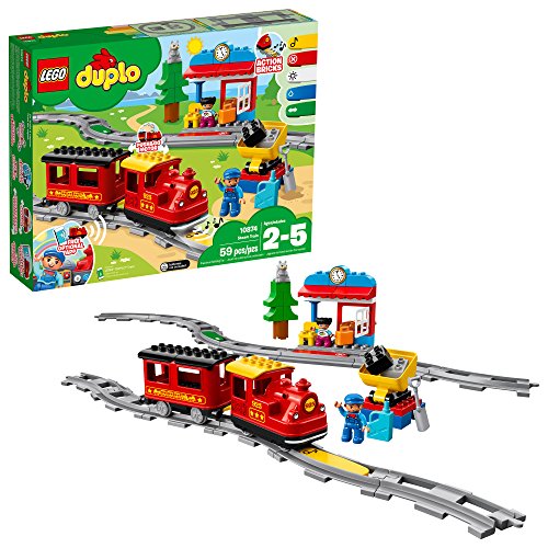 LEGO DUPLO Steam Train 10874 Remote-Control Building Blocks Set Helps Toddlers Learn, Great Educational Birthday Gift (59 Pieces), Only $47.99, You Save $12.00 (20%)