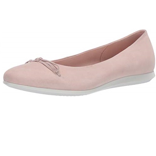 ECCO womens Touch Ballerina Bow 2.0 Ballet Flat, Rose Dust Nubuck, 10-10.5 US, Only $27.16