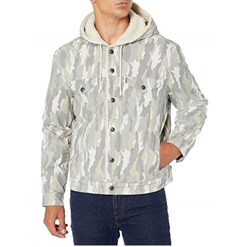 Levi's mens Hooded Sherpa Trucker Jacket, Only $29.89, You Save $70.10 (70%)