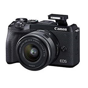 Canon EOS M6 Mark II Mirrorless camera for Vlogging + 15-45mm lens, CMOS, APS-C Sensor, Dual Pixel CMOS Auto Focus, Wi-Fi,Bluetooth and 4K Video, Only $899.00, You Save $200.00 (18%)