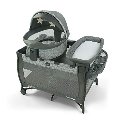 Graco Pack 'n Play Travel Dome DLX Playard | Includes Portable Bassinet, Full-Size Infant Bassinet, and Diaper Changer, Archer $139.99