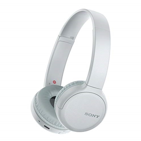 Sony Wireless Headphones WH-CH510: Wireless Bluetooth On-Ear Headset with Mic for Phone-Call, White (Amazon Exclusive), Only $38.00, You Save $21.99 (37%)