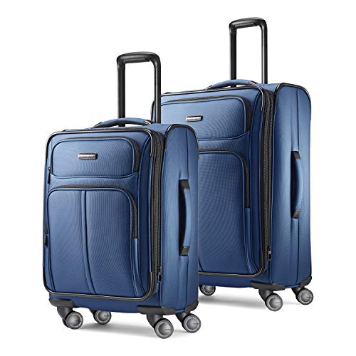 Samsonite Leverage LTE Softside Expandable Luggage with Spinner Wheels, Poseidon Blue, 2-Piece Set (20/25), Only $109.99