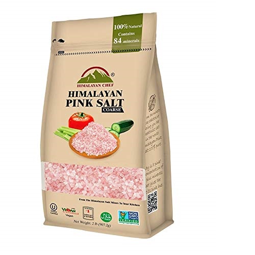 Himalayan Chef 100% Natural Pink Coarse Salt 2 lbs Bag. Ideal for Salt Grinders, Only $5.07