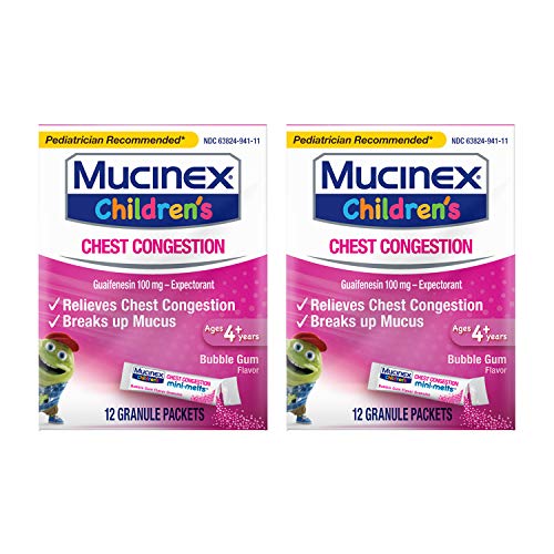 Mucinex Children's Chest Congestion Expectorant Mini-Melts, Bubblegum, 12 Count (Pack of 2), Only $6.13