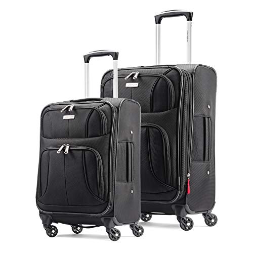 Samsonite Aspire Xlite Softside Expandable Luggage with Spinner Wheels, Black, 2-Piece Set (20/25), Only $69.99