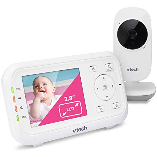 VTech VM3252 Video Baby Monitor with 1000ft Long Range, Auto Night Vision, 2.8” Screen, 2-Way Audio Talk, Temperature Sensor, Power Saving Mode, Lullabies, Only $49.95
