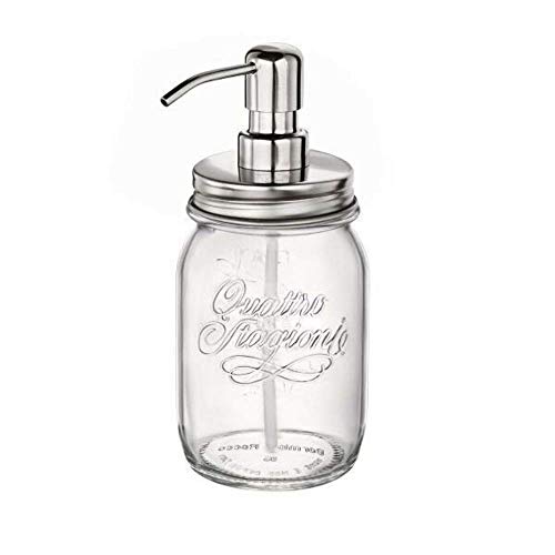 Bormioli Rocco Quattro Stagioni Jar with Stainless Steel Pump, Set of 12, 17 oz, Clear, Only $14.08