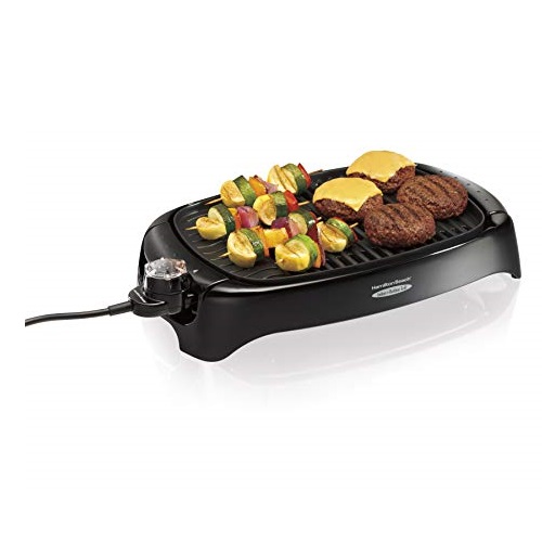 Hamilton Beach 8-Serving Electric Indoor & Outdoor Smokeless Grill, Dishwasher Safe, Adjustable Temperature Control, Black (31605N), Only $30.99, You Save $12.00 (28%)