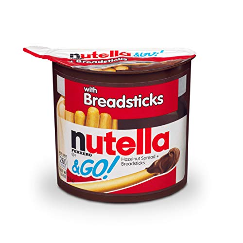 Nutella and Go Snack Packs, Chocolate Hazelnut Spread with Breadsticks, Perfect Christmas Stocking Stuffers and Bulk Snacks for Kids' Lunch Boxes, 1.8 Ounce, Pack of 12, Only $8.54