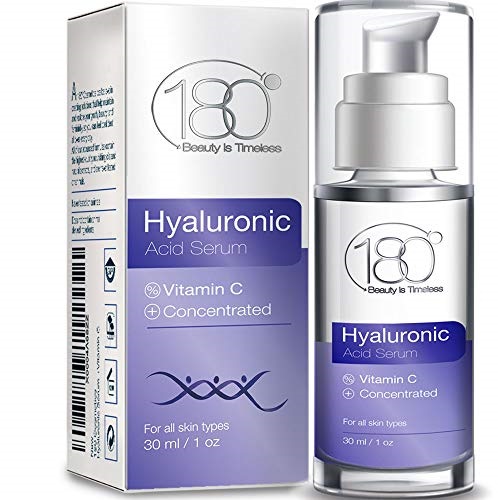 Hyaluronic Acid & Vitamin C Facial Serum by 180 Cosmetics - Concentrated &Pure Hyaluronic Acidfor Immediate Results -, Only $13.17