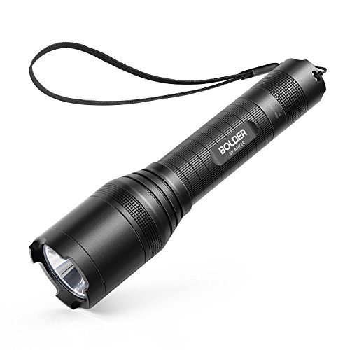 Anker Rechargeable Bolder LC90 LED Flashlight, Pocket-Sized Torch with Super Bright 900 Lumens CREE LED, IPX5 Water-Resistant, Zoomable, 5 Light Modes, 18650 Battery Included, Only $22.99