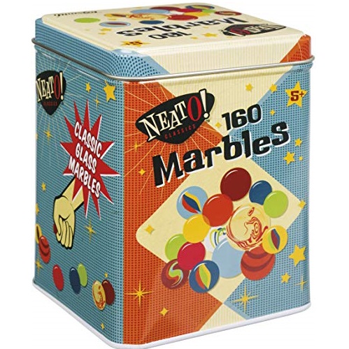 Toysmith Neato! Classics 160 Marbles In A Tin Box by Toysmith - Retro Nostalgia Glass Shooter, Marble Games Are Timeless Play For Kids - Boys & Girls [Amazon Exclusive], Only $6.96