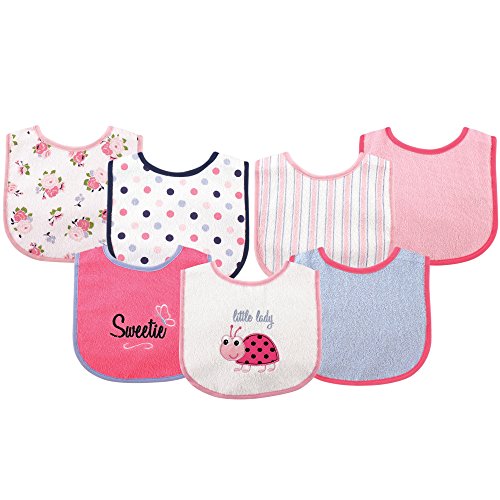Luvable Friends Unisex Baby Cotton Terry Drooler Bibs with PEVA Back, Ladybug, One Size, Only $3.00, You Save $8.39 (74%)