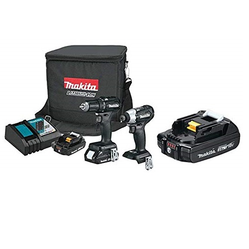 Makita CX200RB 18V LXT Lithium-Ion Sub-Compact Brushless Cordless 2-Pc. Combo Kit (2.0Ah) with free Makita BL1820B 18V Compact Lithium-Ion 2.0Ah Battery, Only $199.00