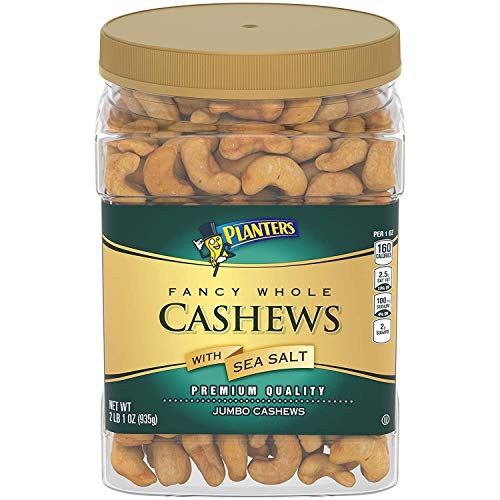 Planters Fancy Whole Cashews With Sea Salt, 33 Oz. Resealable Jar - Snack For Adults Made With Simple Ingredients - Good Source Of Essential Nutrients - Kosher, Only $12.36
